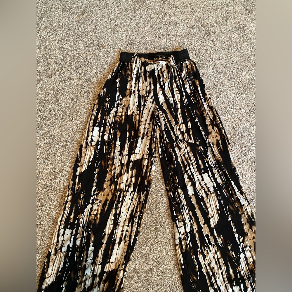 Wide leg tie dye pants